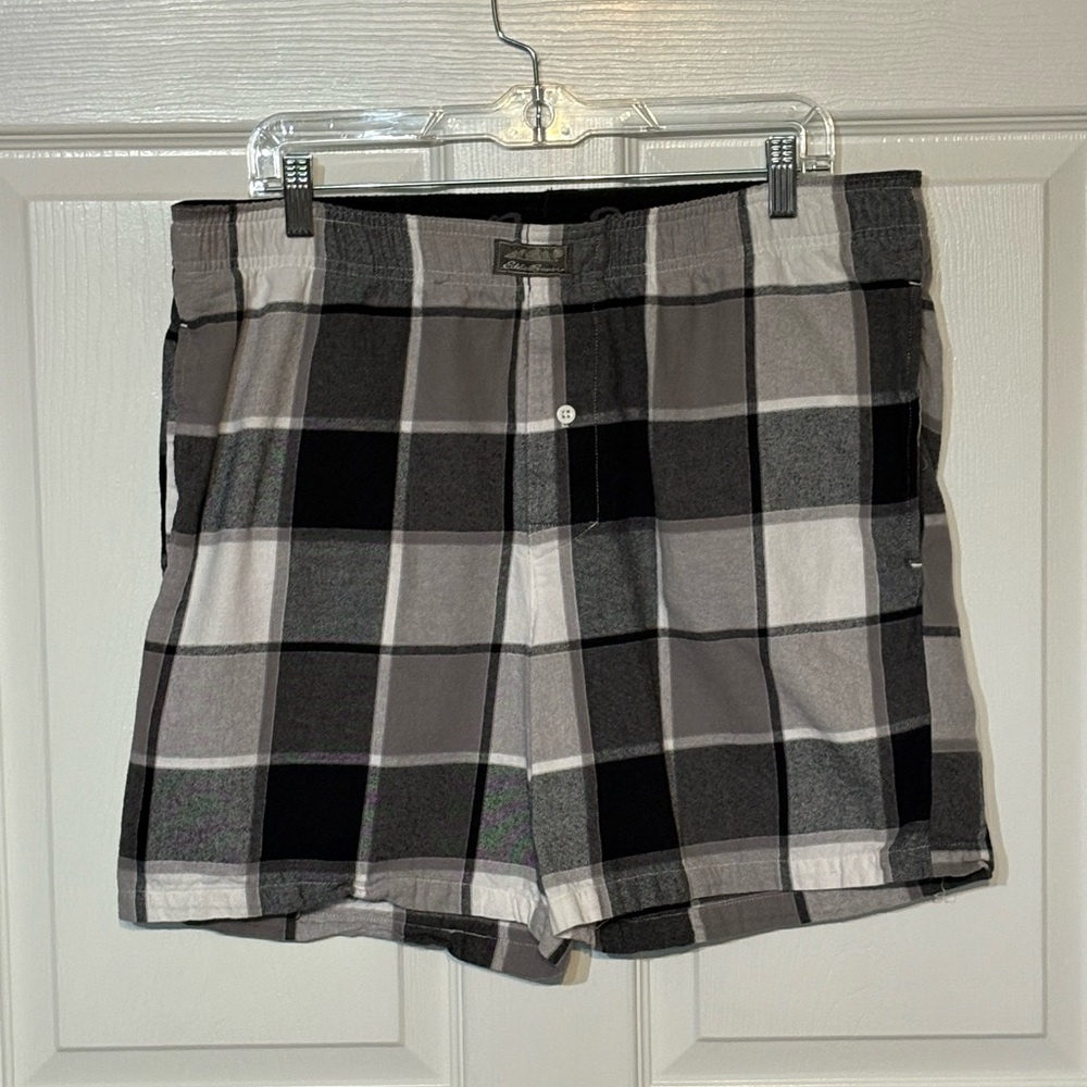 Eddie Bauer Men’s Plaid Sleep Shorts | Size L | 100% Cotton 💤